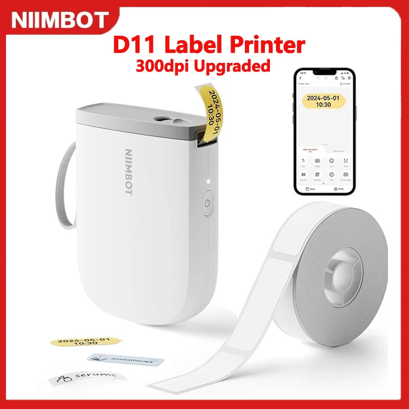 Niimbot D11 Mini Portable Thermal Label Printer 300dpi